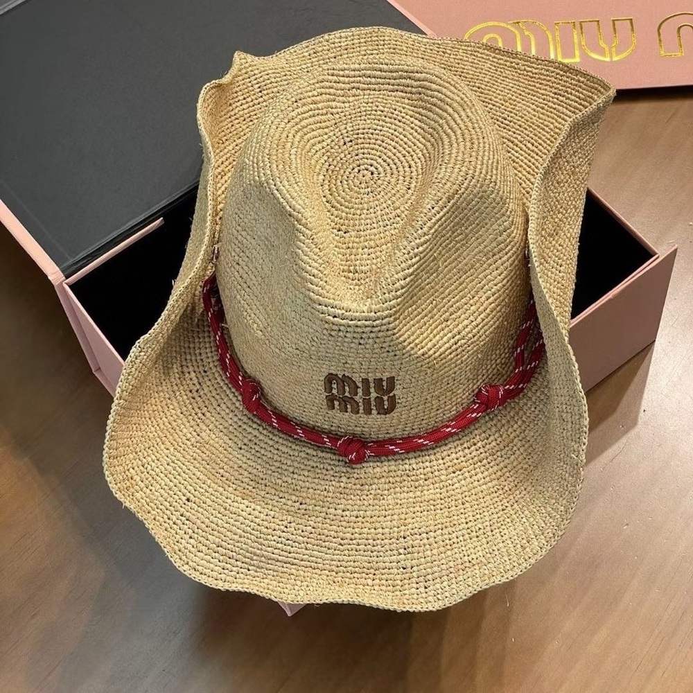 🎠MiuMiu popular woven straw hat - Picture 3 of 7